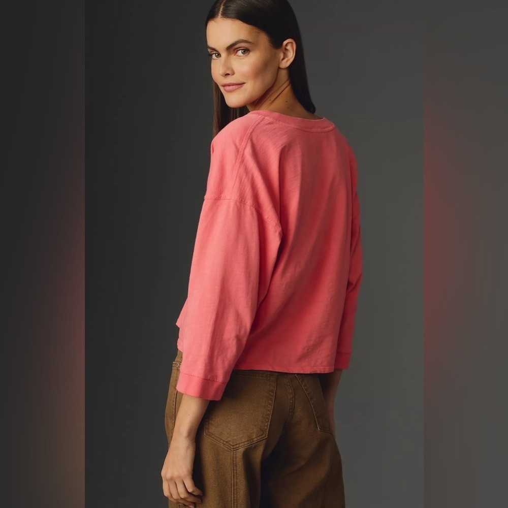 NWT Nation LTD Alix Oversized Henley Top - Picture 4 of 4